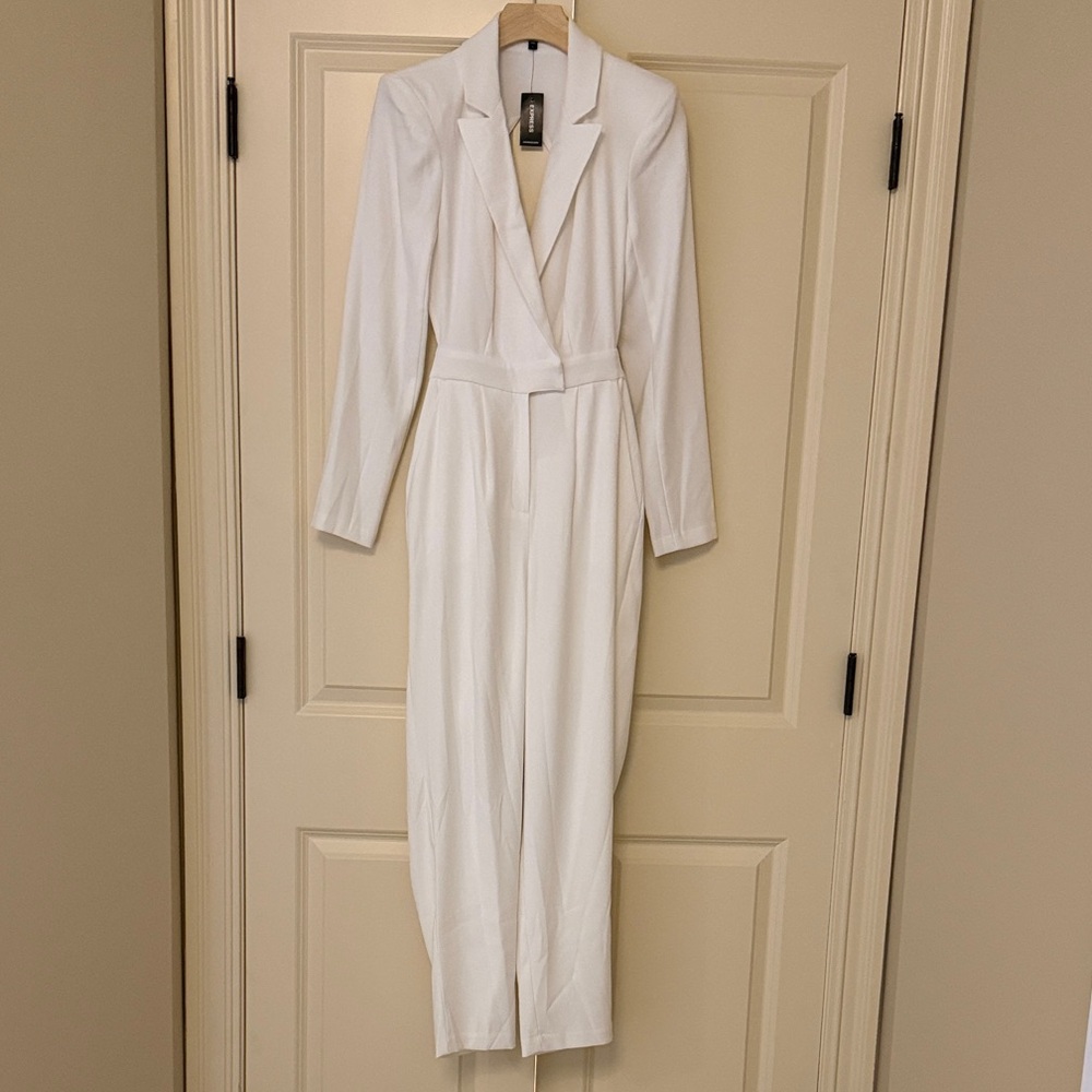 Express Classic White Jumpsuit